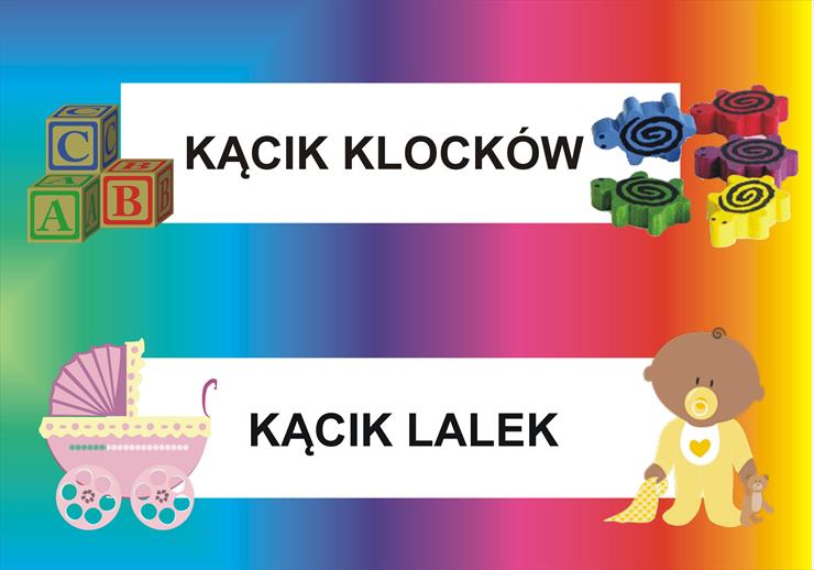 Kąciki - Tabliczki Inforamcyjne - Kącik Lalek i Klocków.JPG